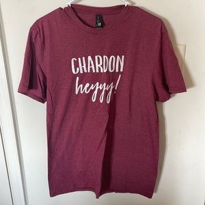 Cute wine bachelorette T-shirt! Chardonnay hey!